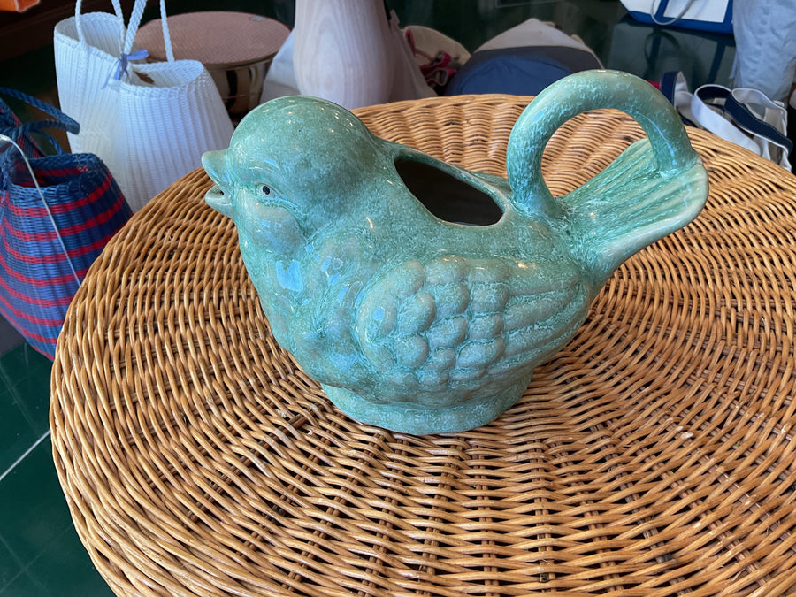 Green bird pitcher