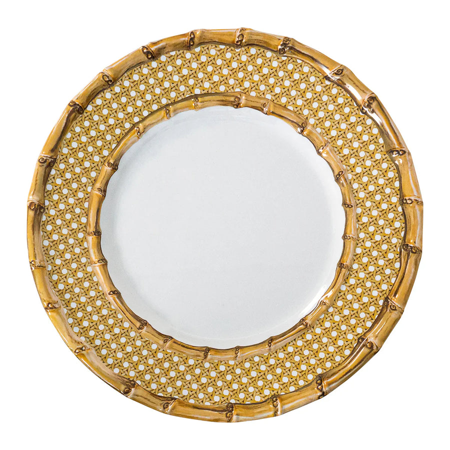 Caning Melamine Dinner Plate - Natural
