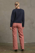 Vintage Seam Wide Denim Pants