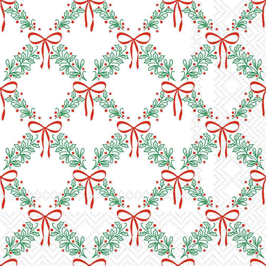Paper Cocktail Napkins 20ct Madeleine Christmas
