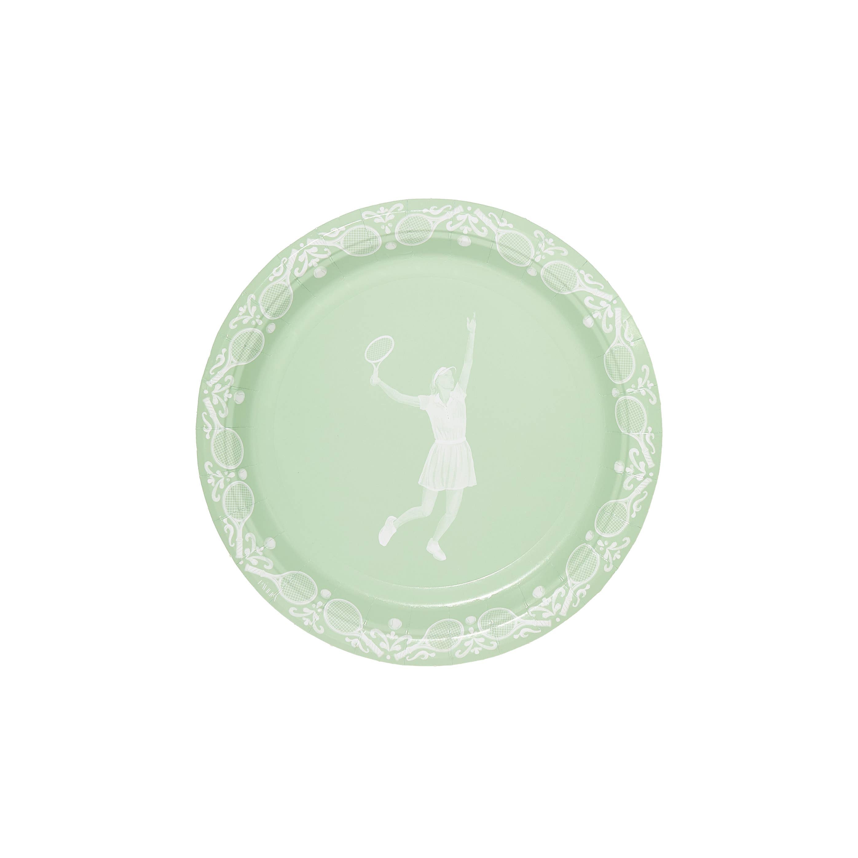 Tennis Jasperware Inspired Dessert Paper Plates - Set of 8