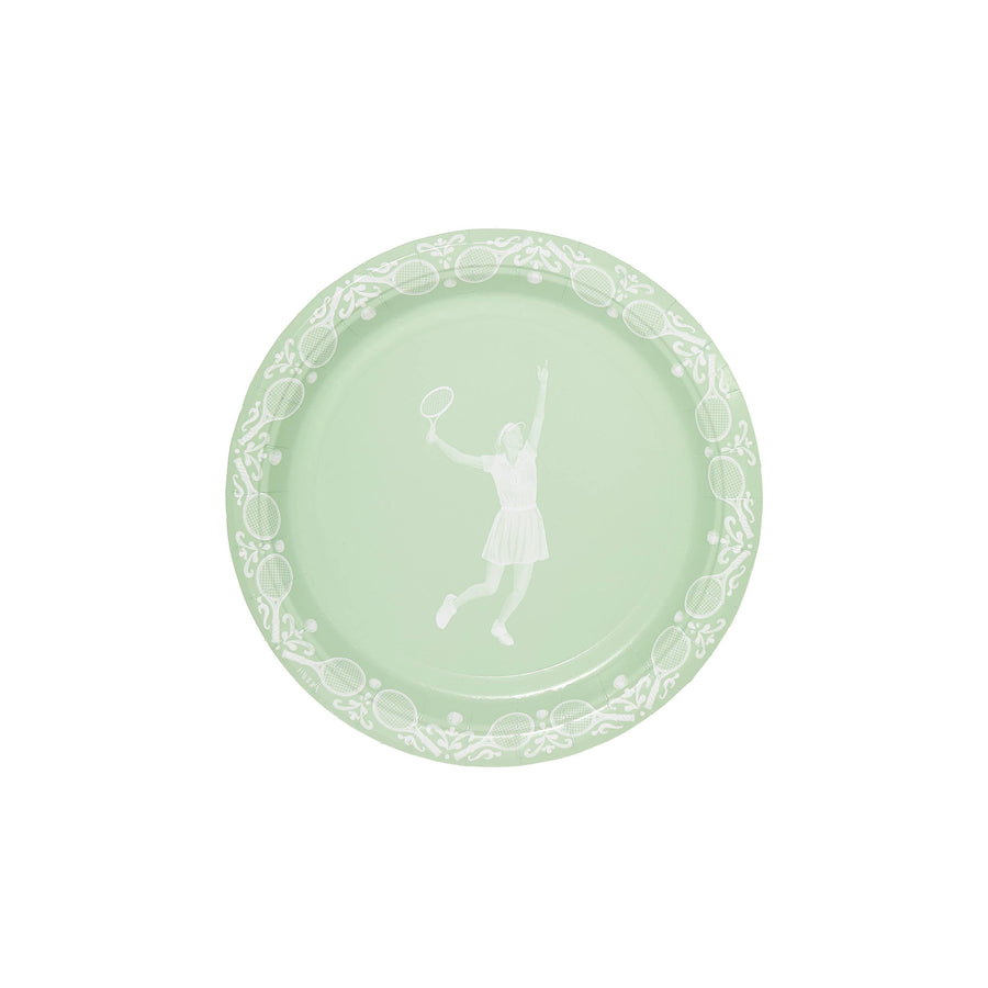 Tennis Jasperware Inspired Dessert Paper Plates - Set of 8