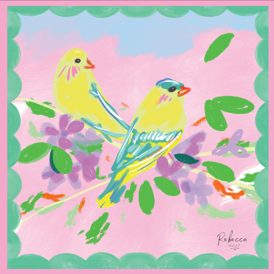 CANARIES-MAHJONG MAT