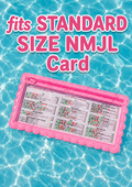 Splash-Proof Mahjong Card Holder for Pool Mahjong - Pink Scallops STANDARD SIZE