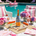 Pastel Blue Mahjong Champagne Bottle Wrap