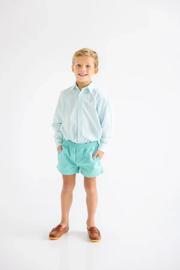 Dean's List Dress Shirt - Turks Teal Windowpane