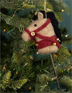 Ornament - Felted Wool Hobby Horse