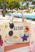 Icon Mini Canvas Tote - Embroidered - Sea Stripes