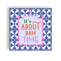 Mahjong "It's About Bam Time" Blue Tile 24ct Cocktail Napkin