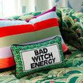 Bad Witch Energy Needlepoint Halloween Pillow