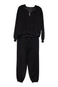 Black Scuba Pants Set Athletic Apparel