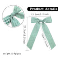 Rosewater Gingham Ribbon bow clips - 21 colors
