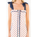 Polkadot Dress With Shoulder Strap Tie