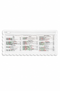 Splash-Proof Mahjong Card Holder for Pool Mahjong - White Scallops STANDARD SIZE