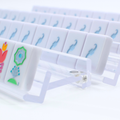 MAHJONG RACKS | Premium Acrylic | 4 Racks + 4 Pushers: Tortoiseshell