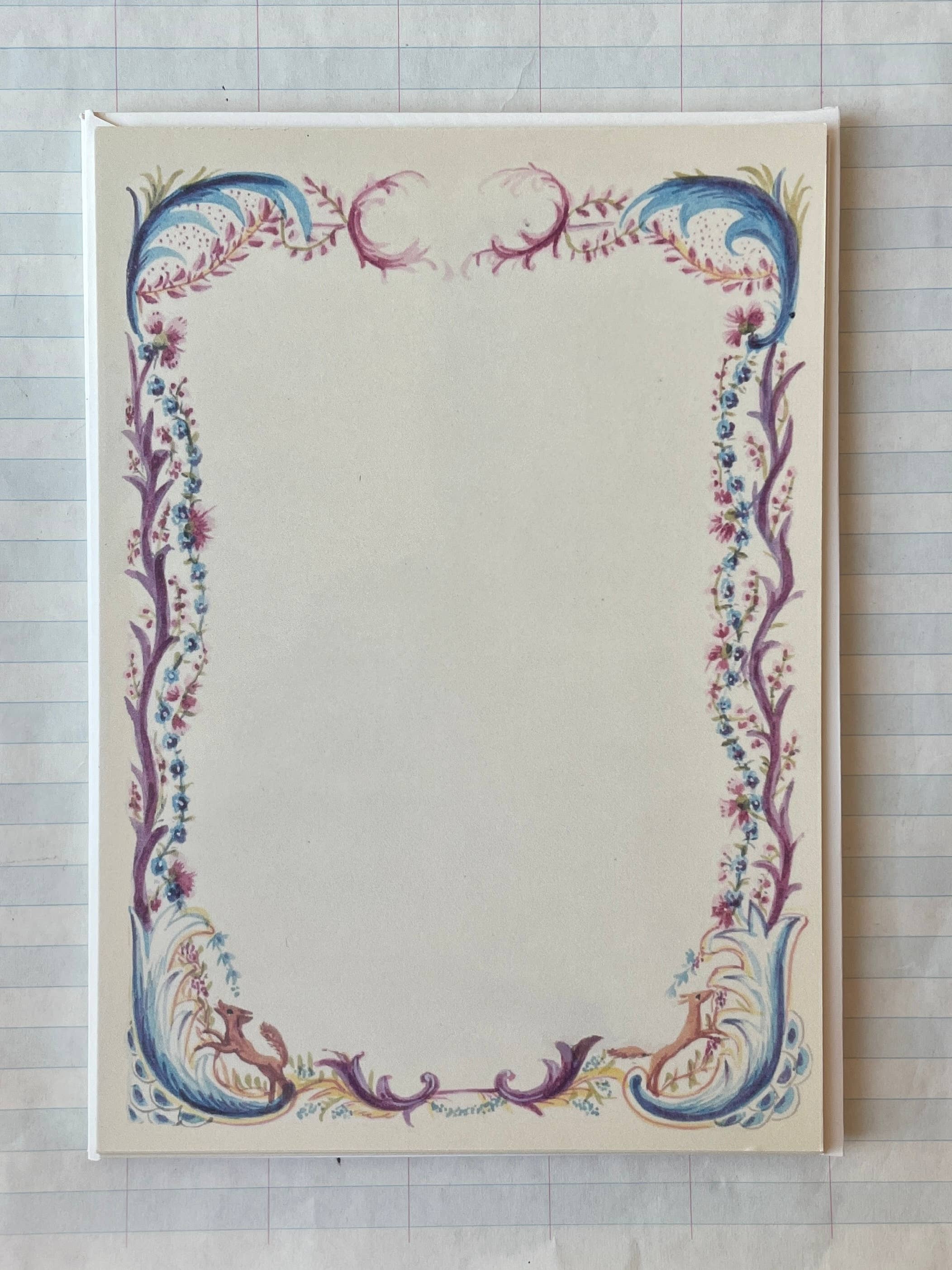 French Menu Stationery Set of 8