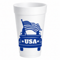 "USA Truck with Flag" July 4 - 16oz Styrofoam Cups