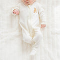 Bear Hugs Zip Footie - Ivory