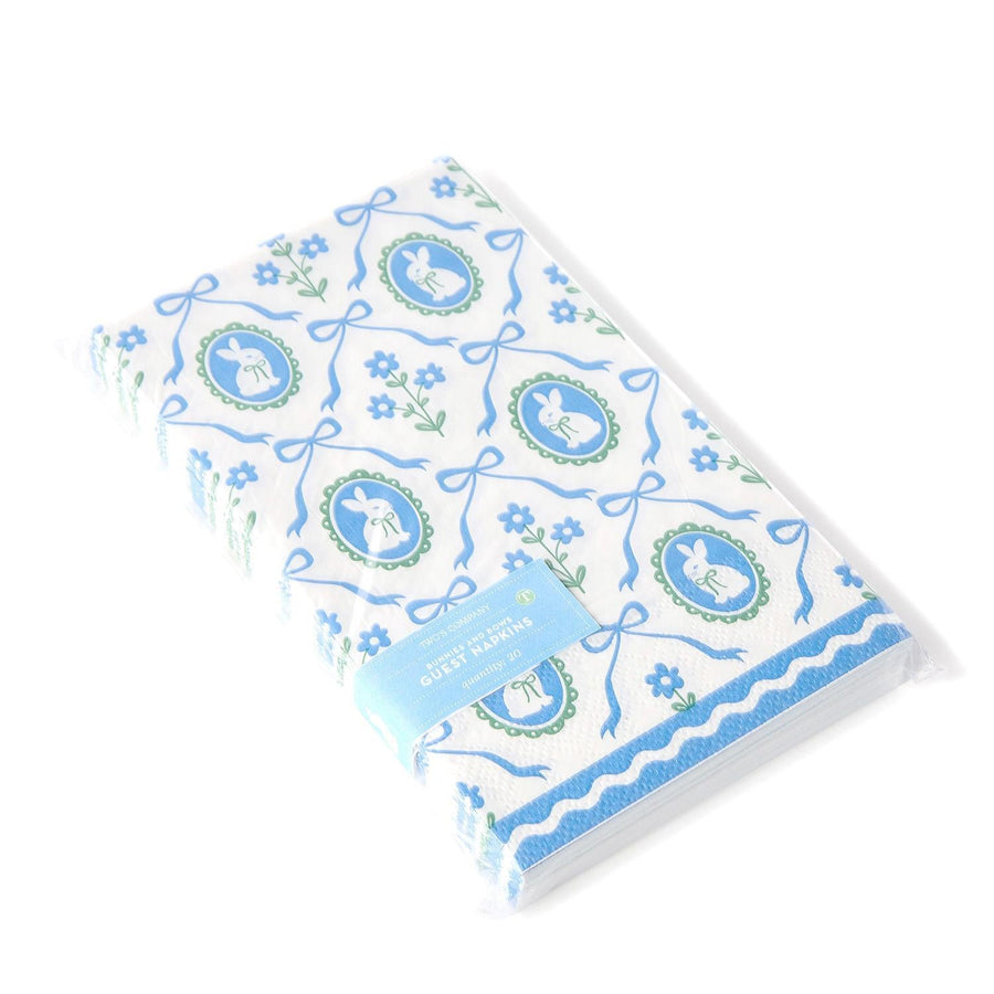 Bunnies and Bows 3-Ply Paper Dinner Napkin / Guest Towel