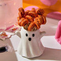 Ghost Pick Holder with 20 Picks Assorted 2 Designs: Ghosts and Jack-o'-Lanterns