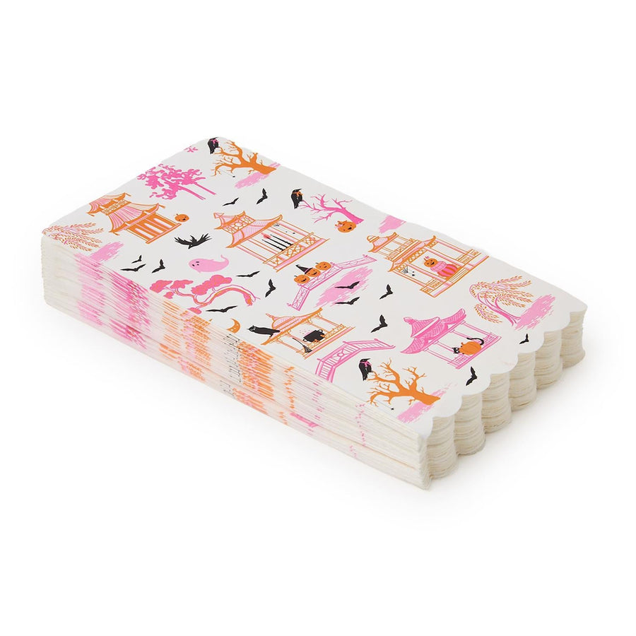 Haunted Pagoda 3-Ply Scalloped Edge Guest Napkin