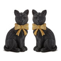 Wicker Weave Pattern Black Cats