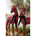 Set of 2 Holiday Tartan Deer