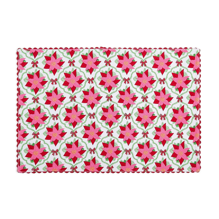 Double-Sided Poinsettia Placemat with Ric Rac Trim (set of 4)