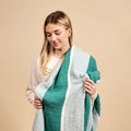 Sicily Stripes Teal Cozy Dreams Luxe Blanket