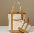 Everywhere-Carry Canvas Tote Bag with Charm Holder