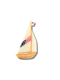 Hand-painted Americana Sailboat Claw Hair Clip | Eco-Friendly