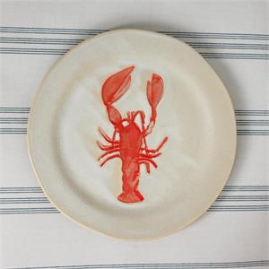 Plate - Hand Glazed Lobster - Organic Shape
