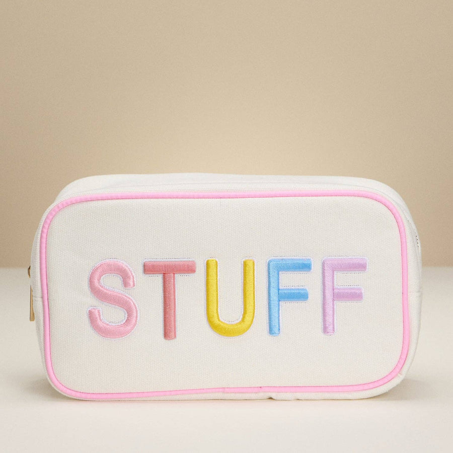 Canvas Pouch with Rainbow "STUFF"