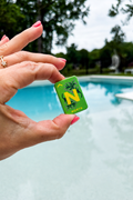 Floating Mahjong Tiles in bright green for the Pool