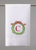 Monogramed Wreath Guest Towel