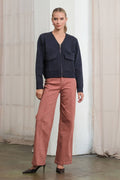 Vintage Seam Wide Denim Pants