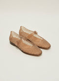 LISA Woven Jelly Mary Jane Flats Tapered Square Toe Trend Sh