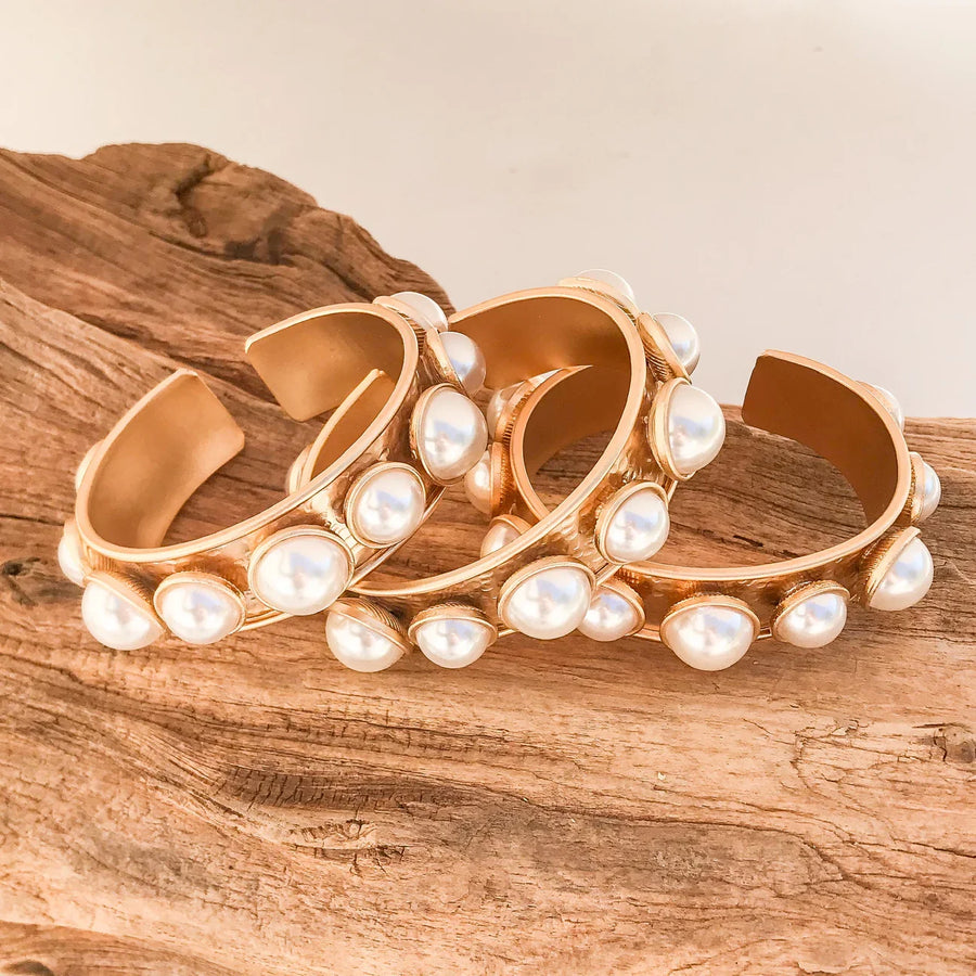 Large Pearl Studded Cuff