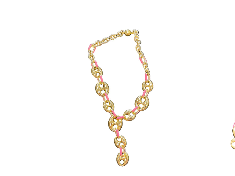 Pink Gold Chain Necklace