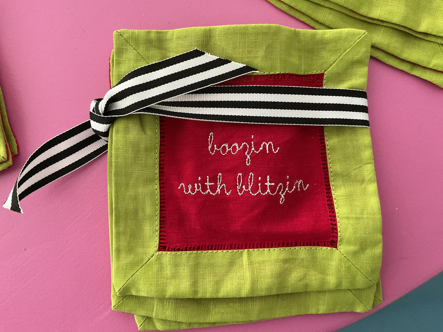 Boozin with Blitzin Cocktail Napkins