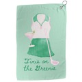Tinis on the Greenie Golf Towel