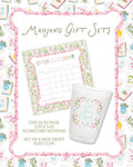Mahjong Gift Set, Mahjong Scorecard Notepad & Frosted Cups Set