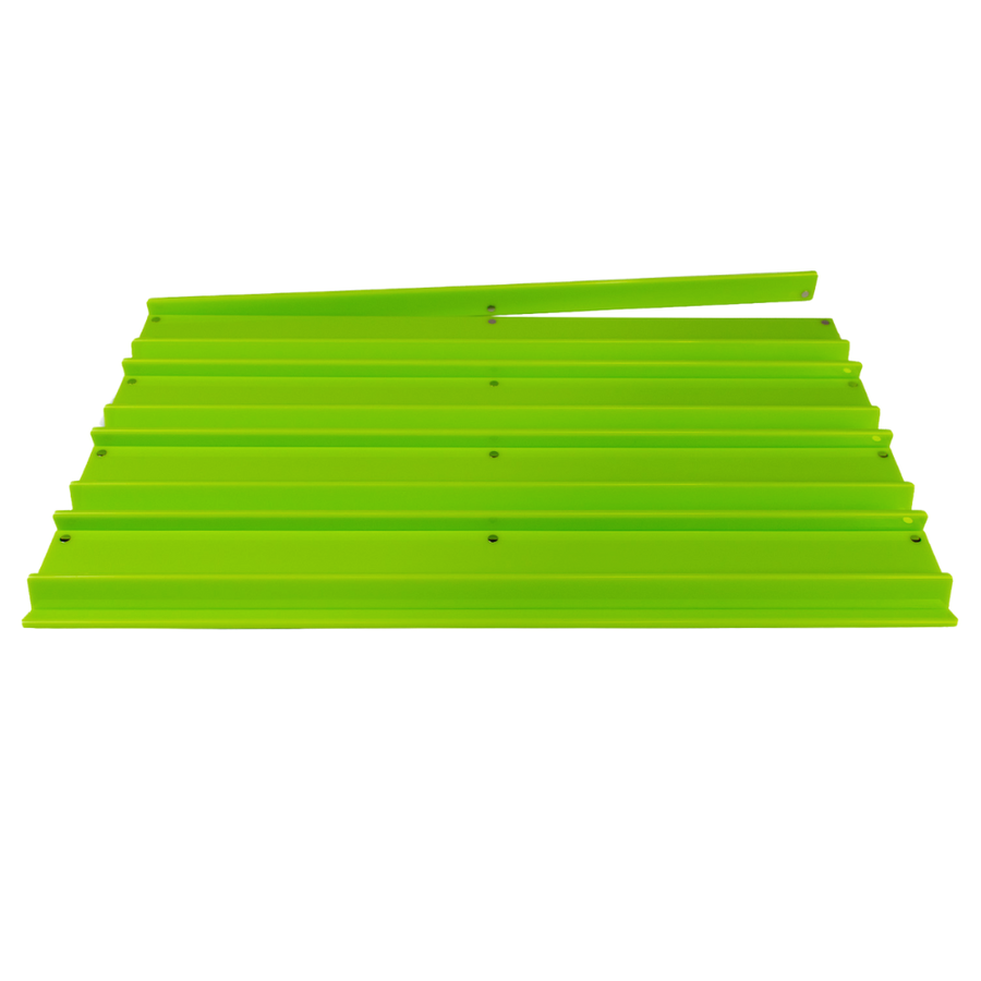 MAHJONG RACKS | Premium Acrylic | 4 Racks + 4 Pushers: Solid Citrus Green / Chartreuse