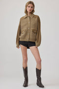 Denim Knit Combi Jacket