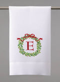 Monogramed Wreath Guest Towel