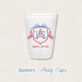 Summer Patriotic Frost Flex Cups, Set of 8 16 oz Frosted Party Cups, Watercolor Fourth of July Party Cups, Memorial Day Party Drinkware