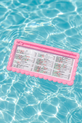 Splash-Proof Mahjong Card Holder for Pool Mahjong - Pink Scallops STANDARD SIZE