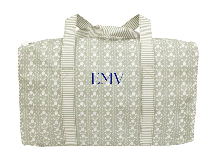 The Duffle Bag in Sage Floral