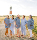 Long Sleeve Elephant Dress Navy by Kate Leigh