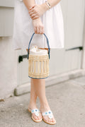 The Emily Straw and Leather Tote